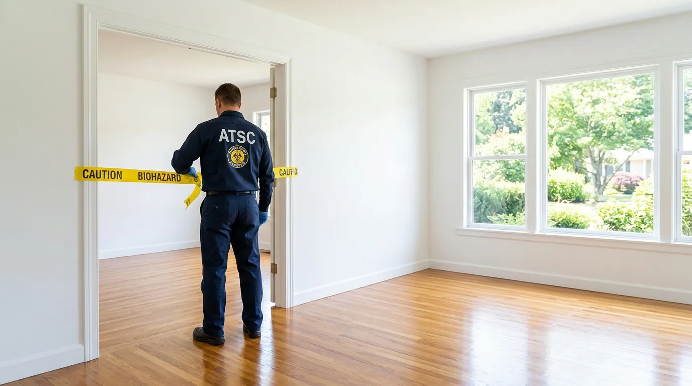 Certified biohazard cleanup crew performing Crime Scene Cleanup in Kingston